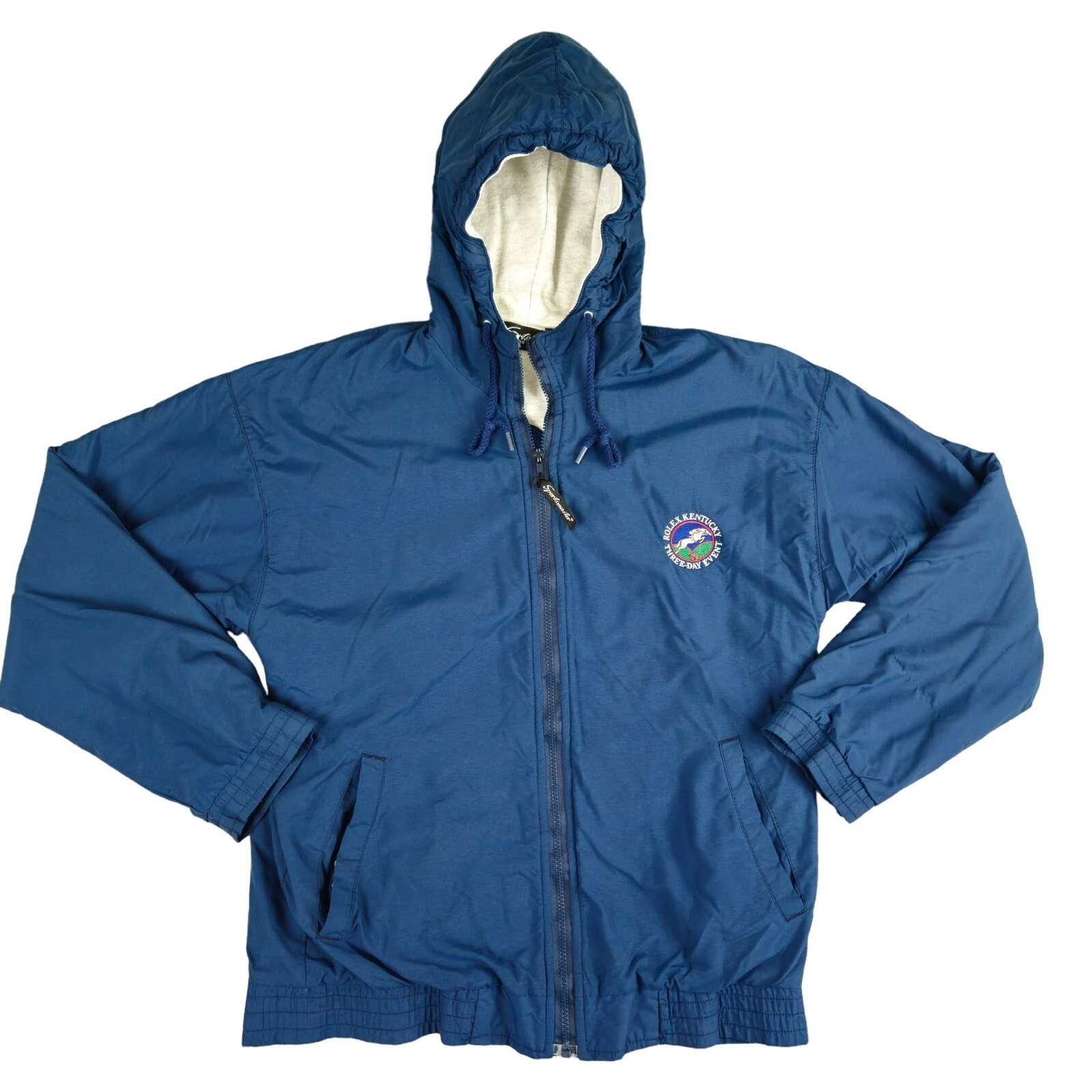 Vintage Sportsmaster Mens Jacket Rolex Kentucky Derby Full Zip Hooded Small